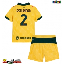 Camisa de Futebol AC Milan Pervis Estupinan #2 Equipamento Alternativo Infantil 2025-26 Manga Curta (+ Calças curtas)